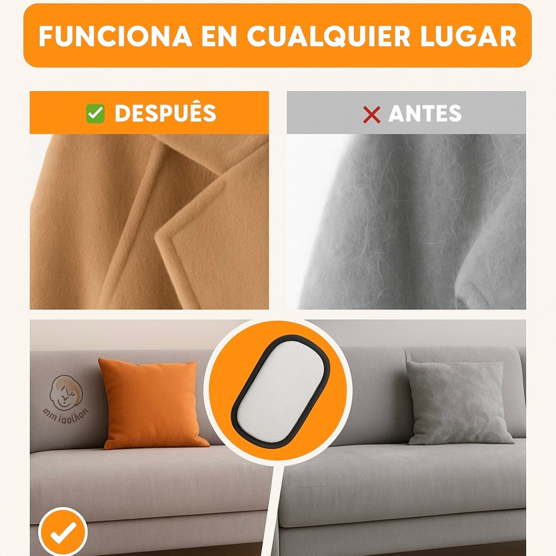 Elimina Pelos al Instante de Tu Ropa y Muebles — Sin Esfuerzo y en Segundos